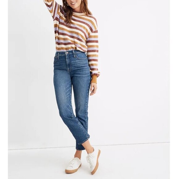 Madewell‎ Classic Straight Jeans in Coldbrook Wash High Rise Women's Size 25 - Picture 2 of 12